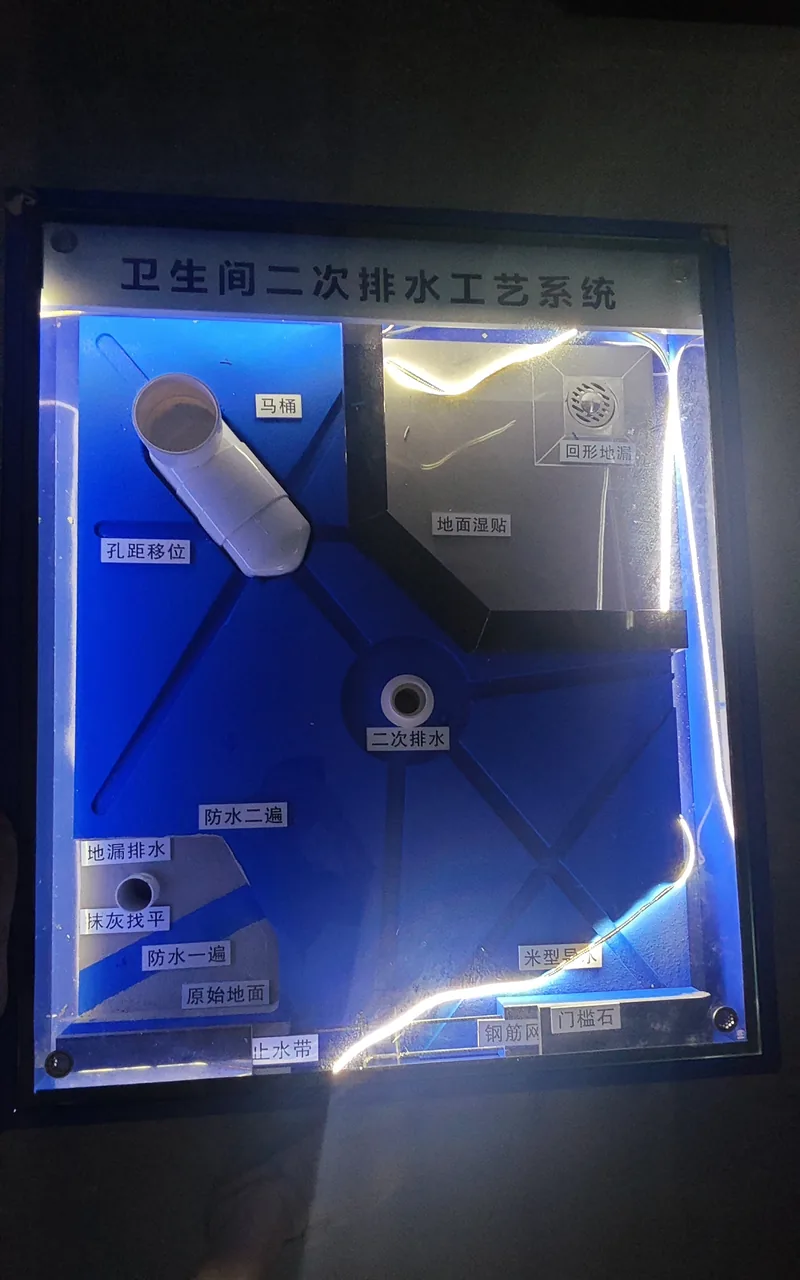卫生间二次排水工艺展厅样板实拍